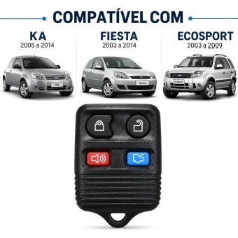 Controle Compativel 3 e 2 Botoes + P Ford 2002 a 2013