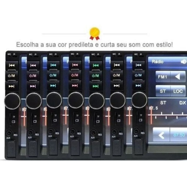 Central Multimídia 2 Din Mp5 Fiat Argo Câmera Moldura