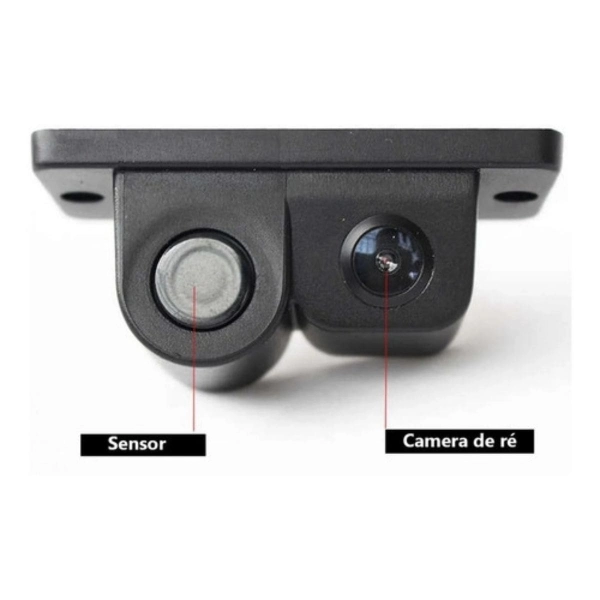 Câmera De Ré Com Sensor De Estacionamento Acoplado