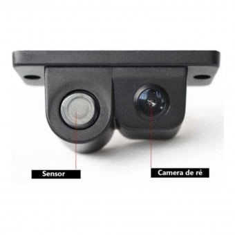 Câmera De Ré Com Sensor De Estacionamento Acoplado
