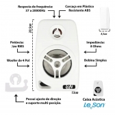 Kit Amplificador 600w Pro Som Ambiente + 2 Caixas Parede Branca