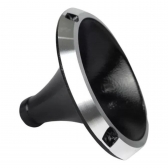 Kit 4 Corneta Cone Curto Rosca Bocal Alumínio Preta 14-25 Som