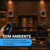 Caixa Som Ambiente 70W Leson Terracota Ativa + Passiva