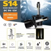 Lâmpada Shockligth Led S14 Nano H15 6000K 12V Headligth