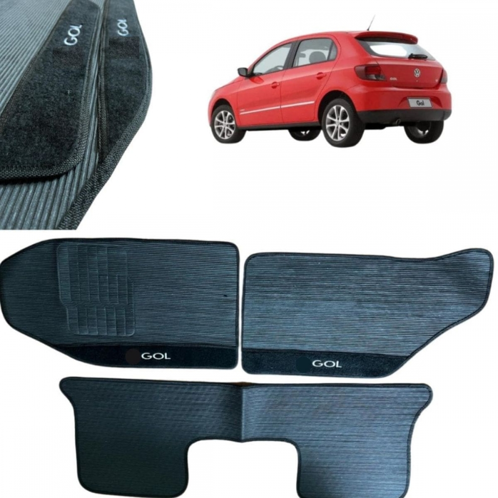 Kit Tapete Emborrachado Gol G6 G7 2012 Até 2025 3 Peças
