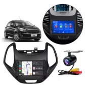 Central Multimídia 2 Din Mp5 Ford Ka Câmera Moldura Tela PT