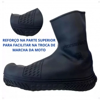 Capa Sapato Impermeável Silicone Tênis Chuva Motoboy Preto