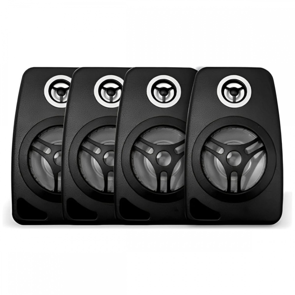 Kit Sonorização Ambiente 4 Caixas Le Son 70W 8ohms Preto
