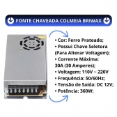 Fonte Chaveada Colmeia Briwax 12V 30A Bivolt BT1230
