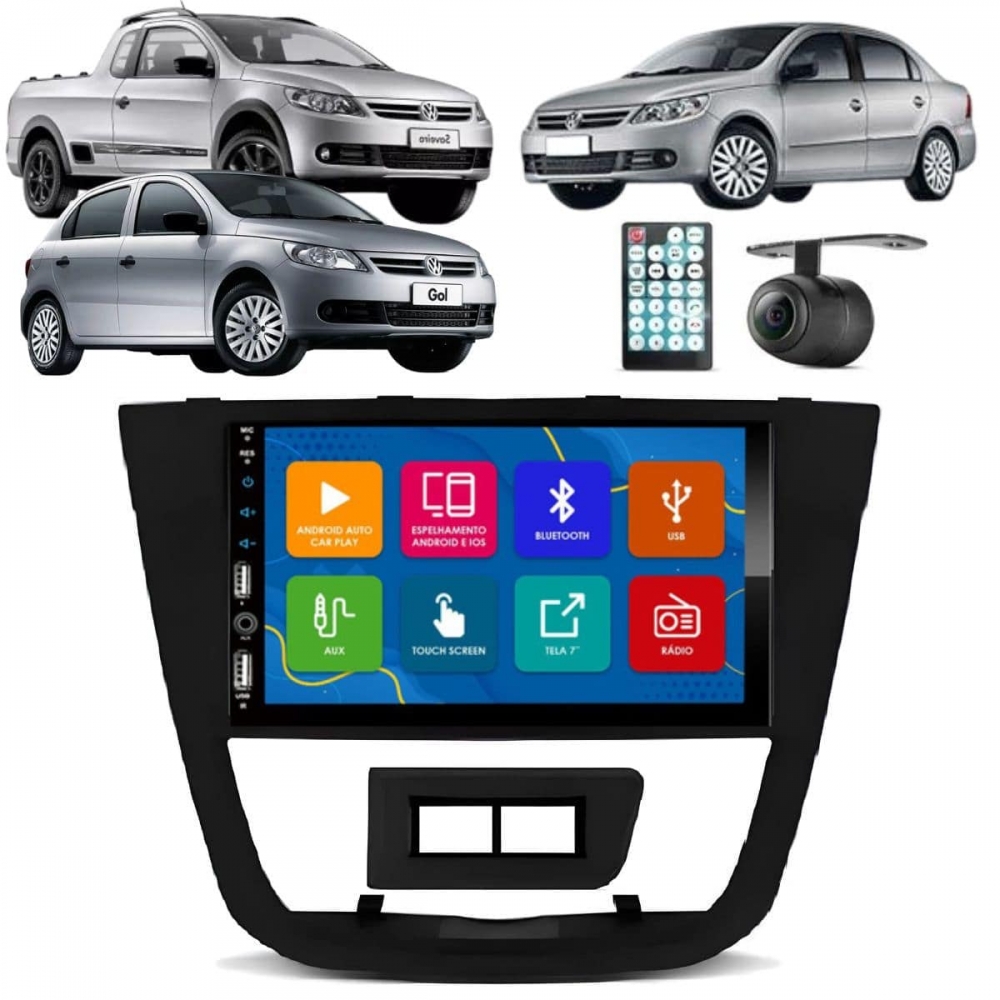Mp5 Android Carplay Gol G5 2009/12 Moldura + Câmera