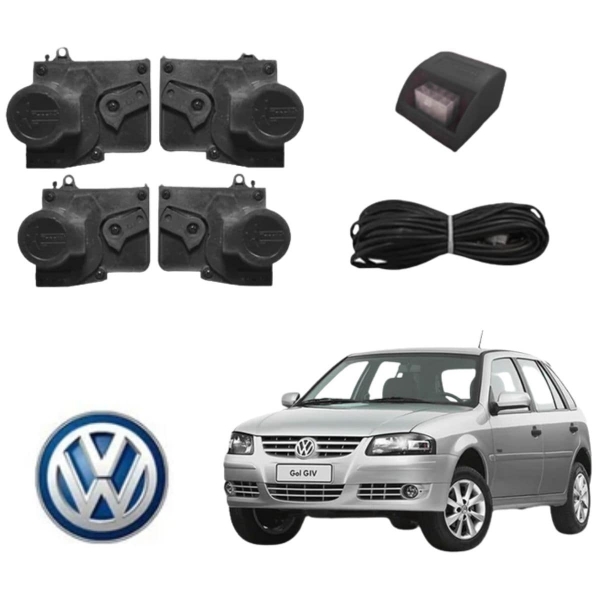 Kit Trava Elétrica VW Fox Gol Parati 2001 em Diante 4P Tragial PAKTVWMN003