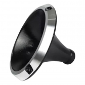 Kit 6 Corneta Cone Curto Rosca Bocal Alumínio Preta 14-25 Som