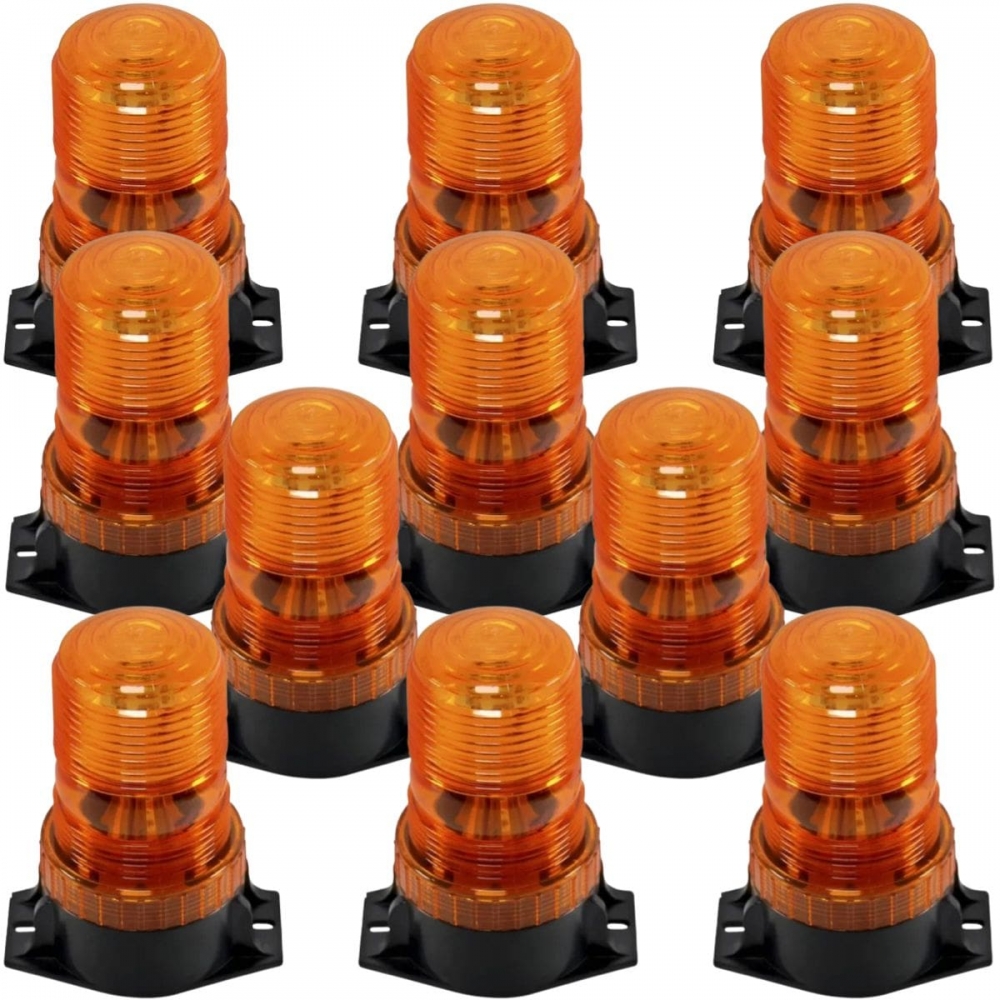 Kit 10 Giroflex Sinalizador Led Bivolt 9 a 30v Amarelo ambar
