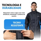 Capa De Chuva Em Nylon Moto Motoqueiro Impermeável Pioneira - Masculino