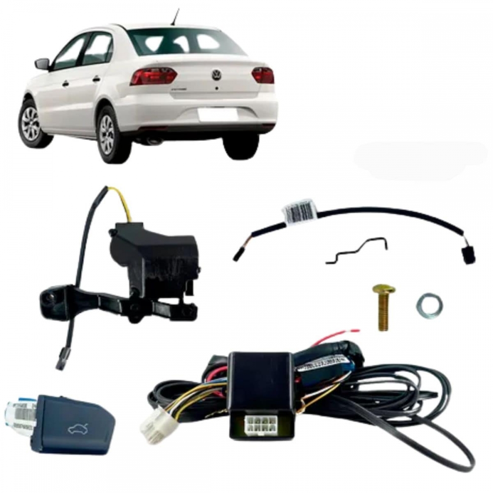 Kit Trava Abertura Porta Malas Voyage G6 Botão Original Tragial PAKTVWMN046