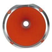 Kit 2 Corneta Cone Curto Rosca Bocal Alumínio Laranja 14-25 Som