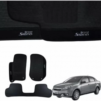Kit Tapete Emborrachado Grand Siena 2012 Até 2021 3 Peças