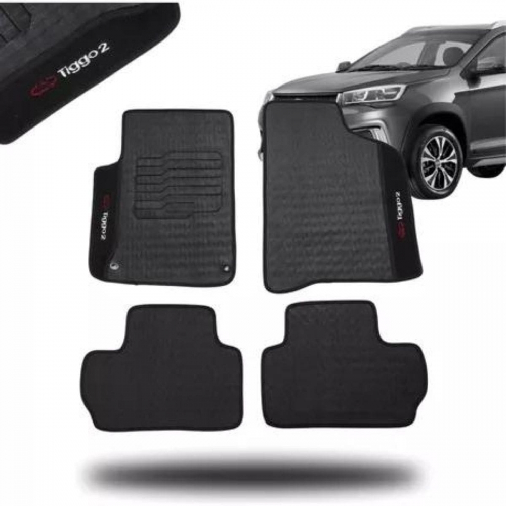 Kit Tapete Emborrachado Cherry Tiggo 2 2018 Até 2021 4 Peças