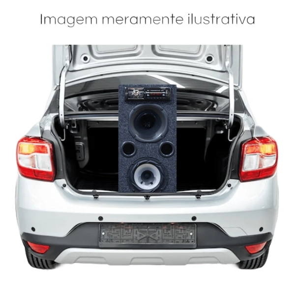 Caixa Bob Vazia Som Automotivo  Mp3 Para Par De 6 Polegadas