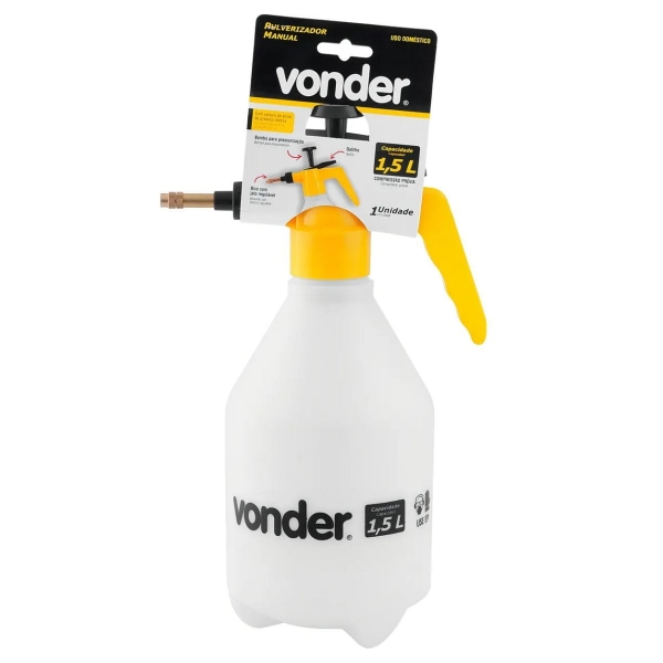 Pulverizador Manual 1,5 Litros Com Compressão Prévia Vonder