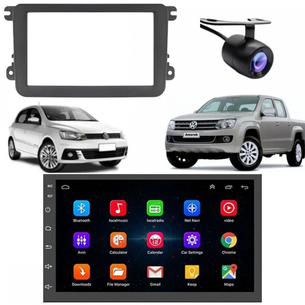 Central Multimidia Android Auto Jetta Moldura + Câm