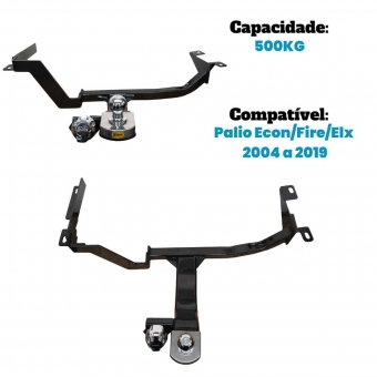 Engate Reboque Fixo Palio Econ Fire Elx 2004 A 2019 500Kg