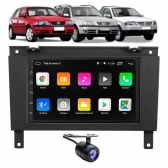 Central Multimidia Android Auto Parati G3 Moldura + Câm Preto