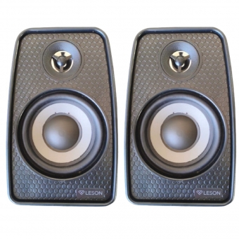 Par Caixa De Som Ambiente Preta LeSon Passiva Escritorio