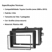 Central Multimidia Honda HRV Carplay Android Auto Grafite