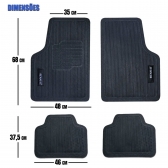Tapete Universal Para Linha Renault Emborrachado 4 Peças