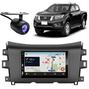 Central Multimídia Carplay Android Frontier Moldura + Câmera PT