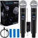Par Microfones Sem Fio LS302 PK 2.4 Duplo Recarregavel Leson