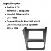 Central Multimídia 2 Din Mp5 Fox Câmera Moldura Tela