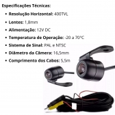 Central Multimídia Android 2 Din Captiva 2008/15 Câmera Ré Preto