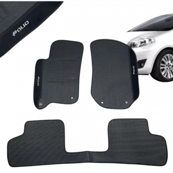Kit Tapete Emborrachado Palio 2012 Até 2021 3 Peças