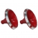 Kit 2 Corneta Cone Curto Rosca Bocal Alumínio Vermelho 14-25 Som