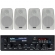 Kit 4 Caixas Som Ambiente Resistente a Água 140w + Receiver
