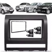 Central Multimídia 2 Din Mp5 Fiat Siena Câmera Moldura Tela Preto