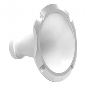 Corneta Cone Curto Rosca Bocal Alumínio Branca HL 11-25 Som