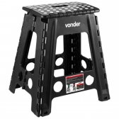 Banqueta Banquinho De Plástico Dobrável 45cm 150kg Com Alça
