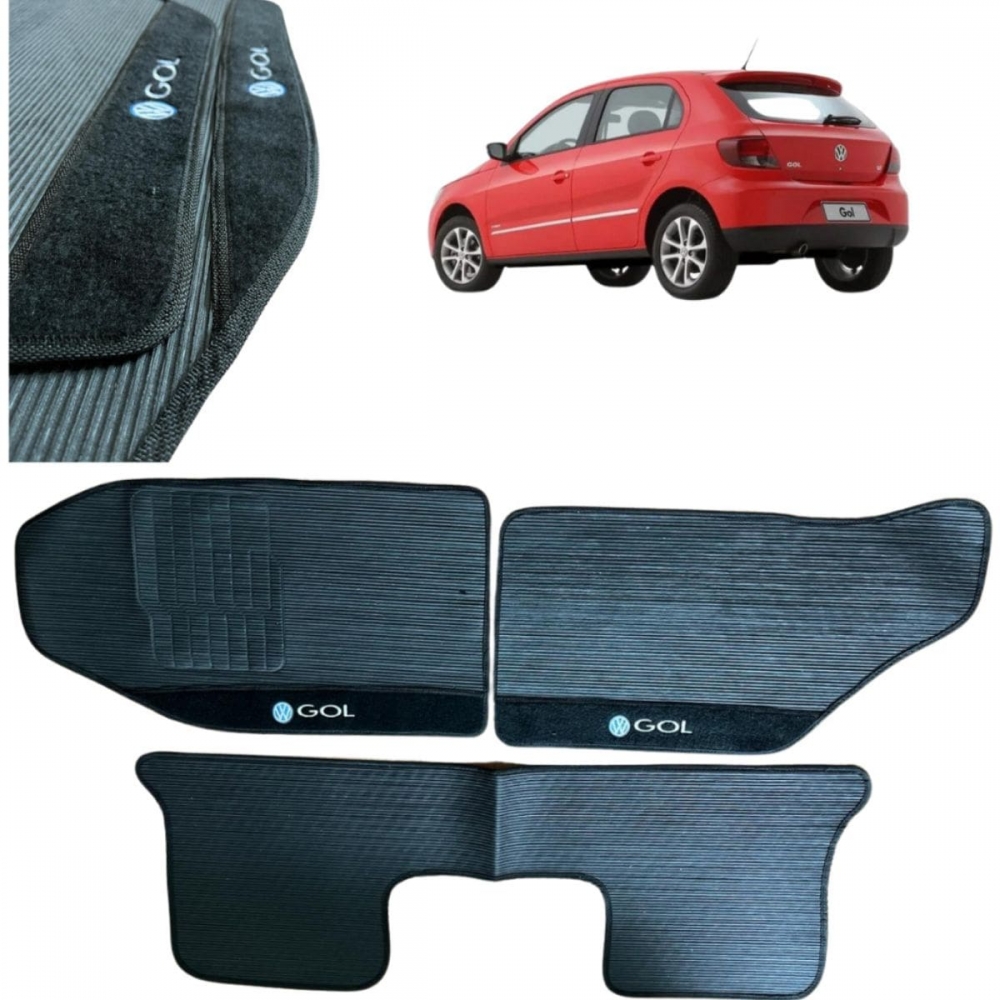Tapete De Borracha Gol G5 2008 Até 2012 Em Diante 3 Peças