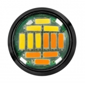 Kit 4 Mini Led Grade Camionete Luz Ambar e Branco Olho Águia