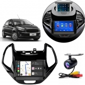 Central Multimídia 2 Din Mp5 Ford Ka Câmera Moldura Tela BP