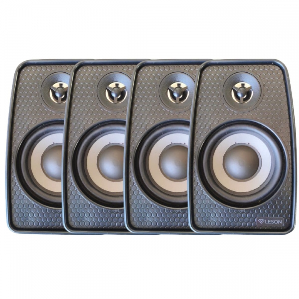 Kit Sonorização Ambiente 4 Caixas Le Son 70W 8ohms Preto