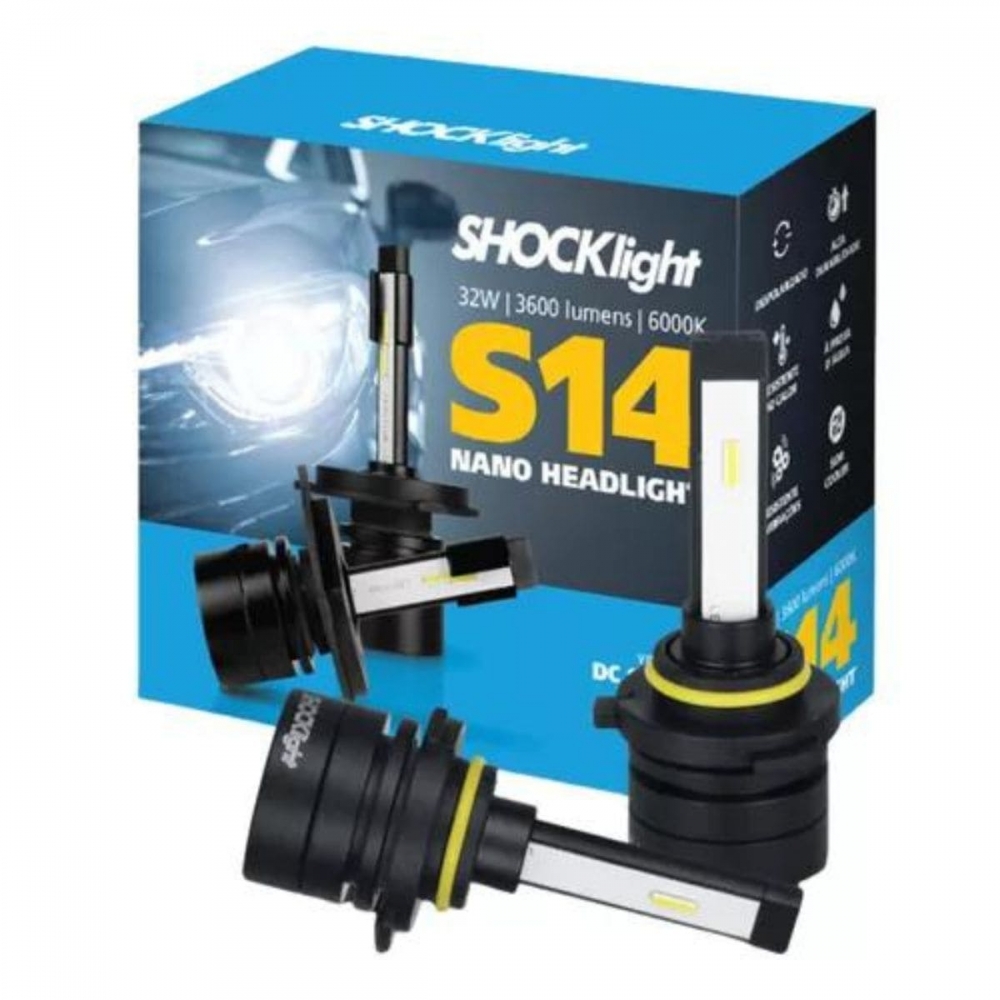 HEADLIGHT S14 NANO HB3/HB4 6000K 12V 32W 3600LM