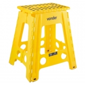 Banqueta Banquinho De Plástico Dobrável 45cm 150kg Com Alça