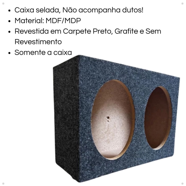 Caixa Vazia Som Automotivo para Par De 6x9 Selada