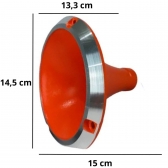 Corneta Cone Curto Rosca Bocal Alumínio Laranja HL 11-25 Som
