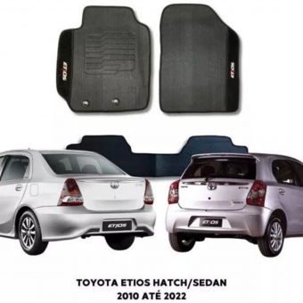 Kit Tapete Emborrachado Toyota Etios 2010 Até 2025 3 Peças
