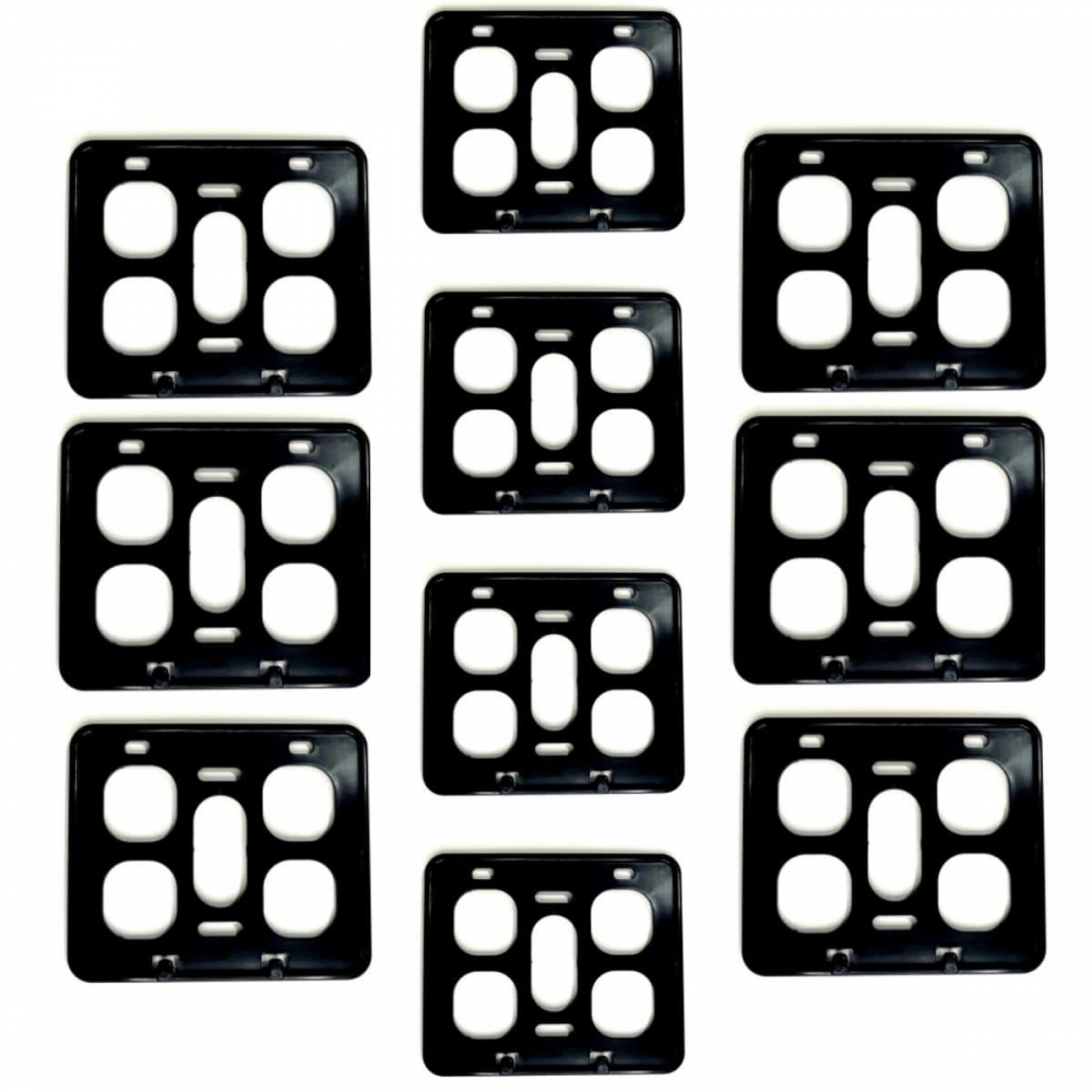 kit 10 Suportes Para Placa De Moto Completo Padrão Mercosul